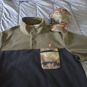 Polo Ralph Lauren 1/4 Zip with matching hat